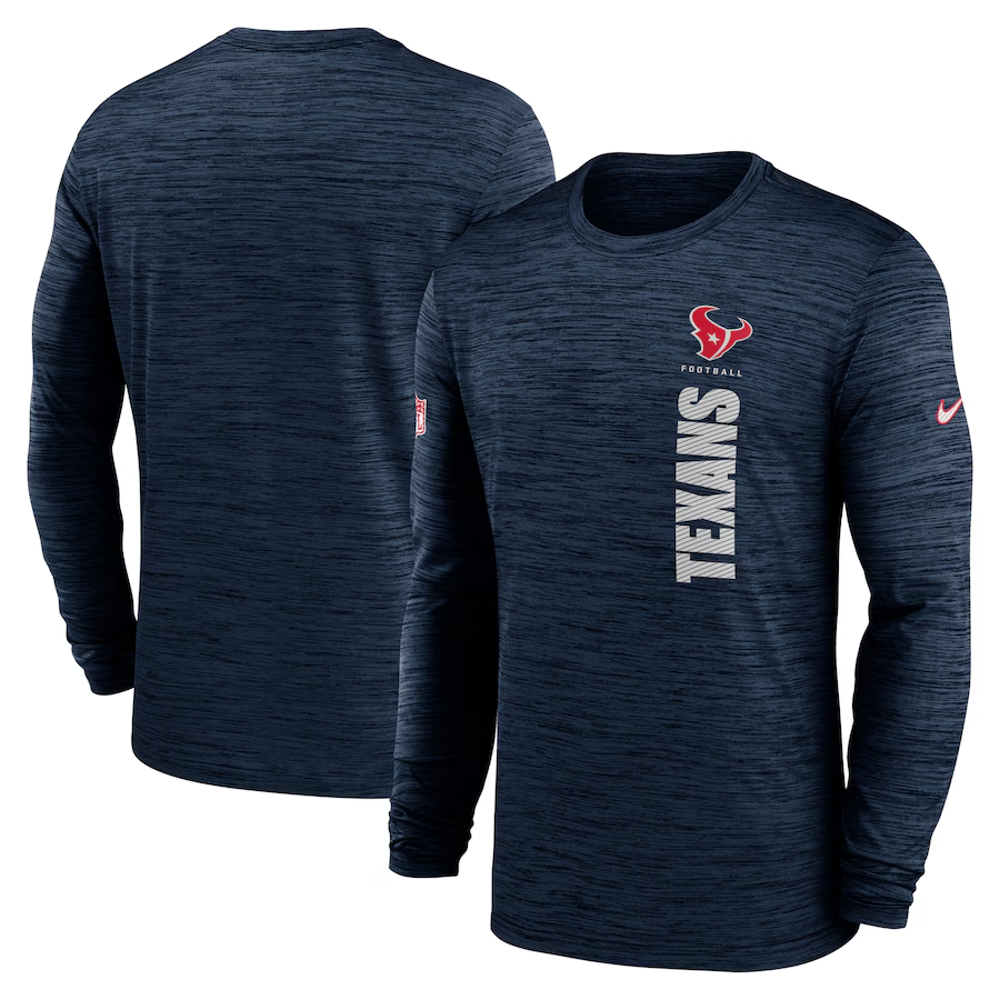 Men Houston Texans blue 2024 Nike NFL long sleeve t shirts